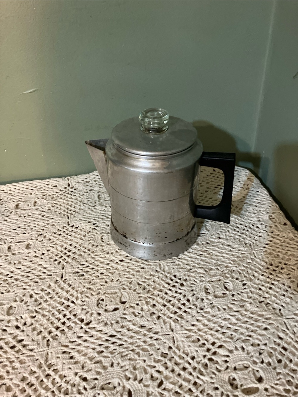 Vintage Comet Aluminum Coffee Maker Pot Tea